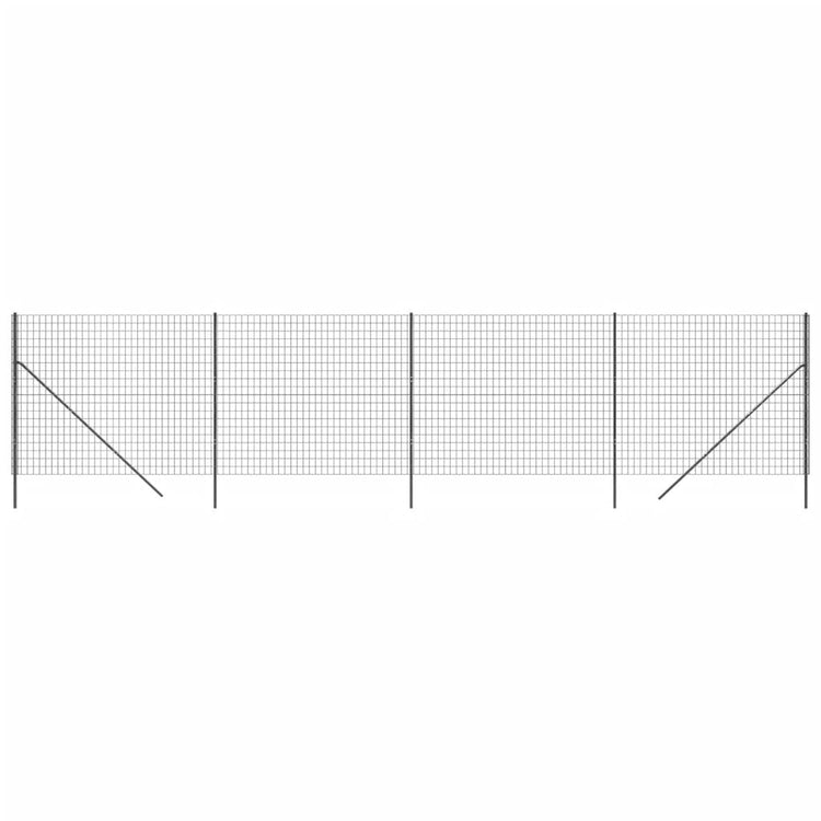 Vidaxl Fil Fet 1,8x10 m Anthracite en acier galvanisé -colore