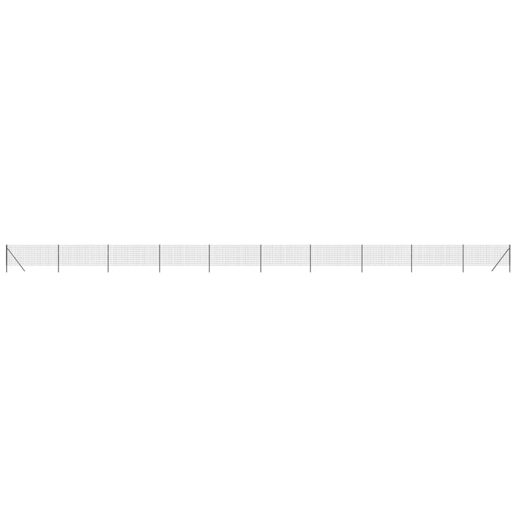 Vidaxl Fil Fet 1,1x25 M Anthracite en acier galvanisé -colore