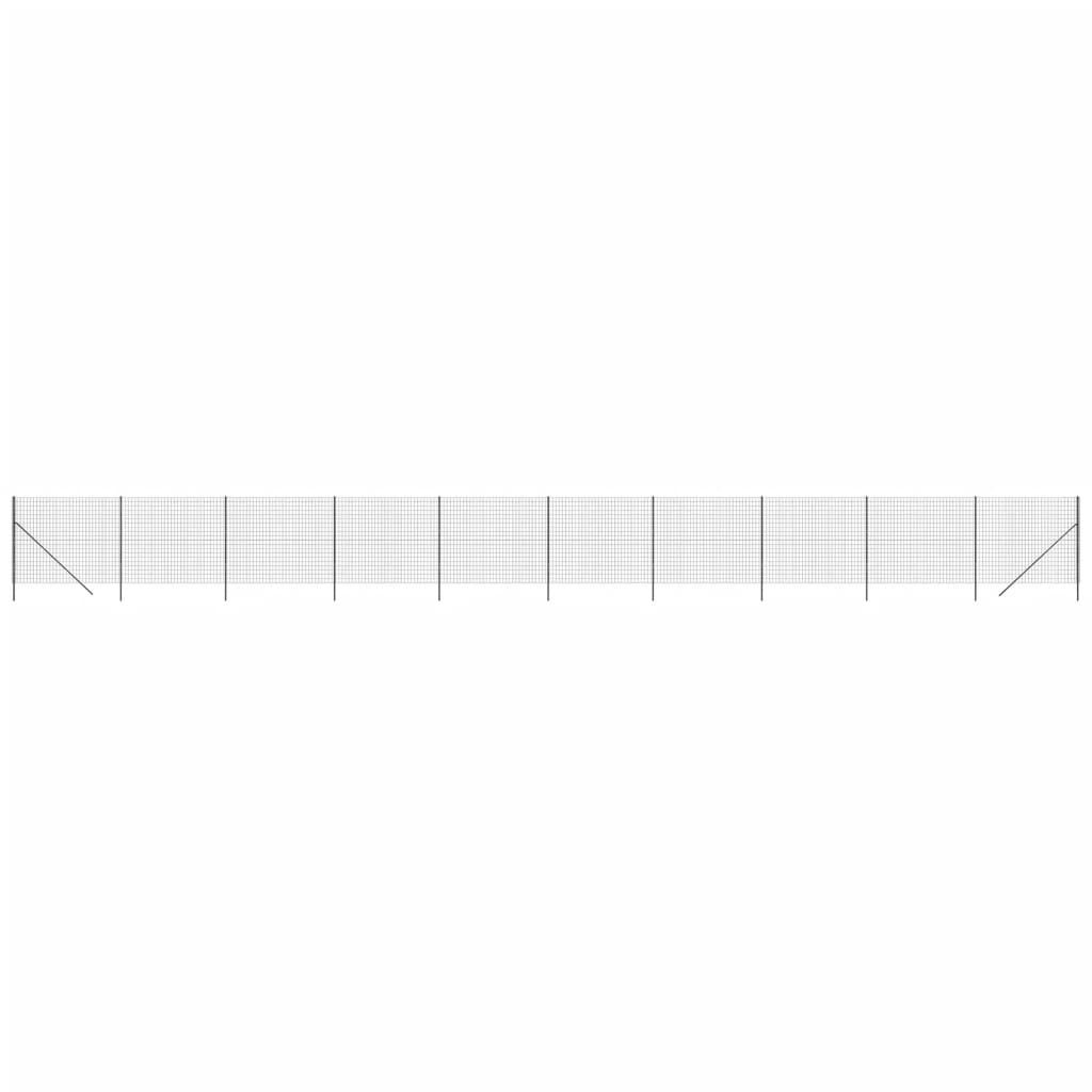 Vidaxl Fil Fet 1,4x25 M Anthracite en acier galvanisé -colore