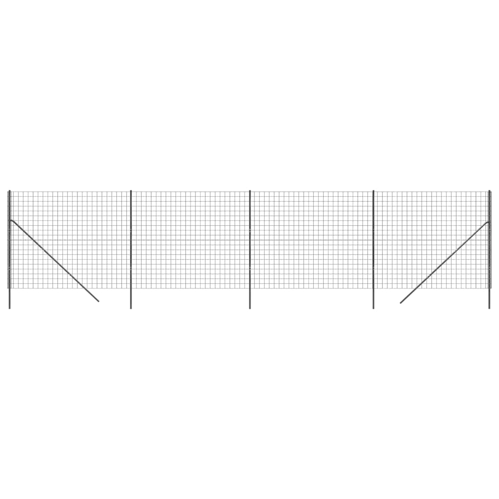 Vidaxl Fil Fet 1,4x10 m Anthracite en acier galvanisé -colore