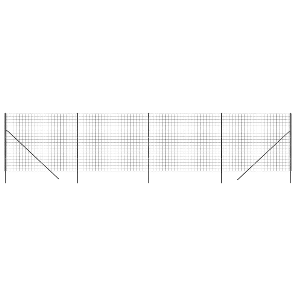 Vidaxl Fil Fet 1,8x10 m Anthracite en acier galvanisé -colore