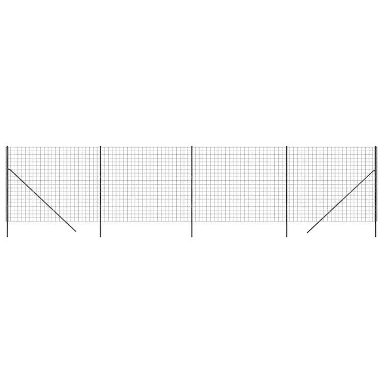Vidaxl Fil Fet 1,8x10 m Anthracite en acier galvanisé -colore