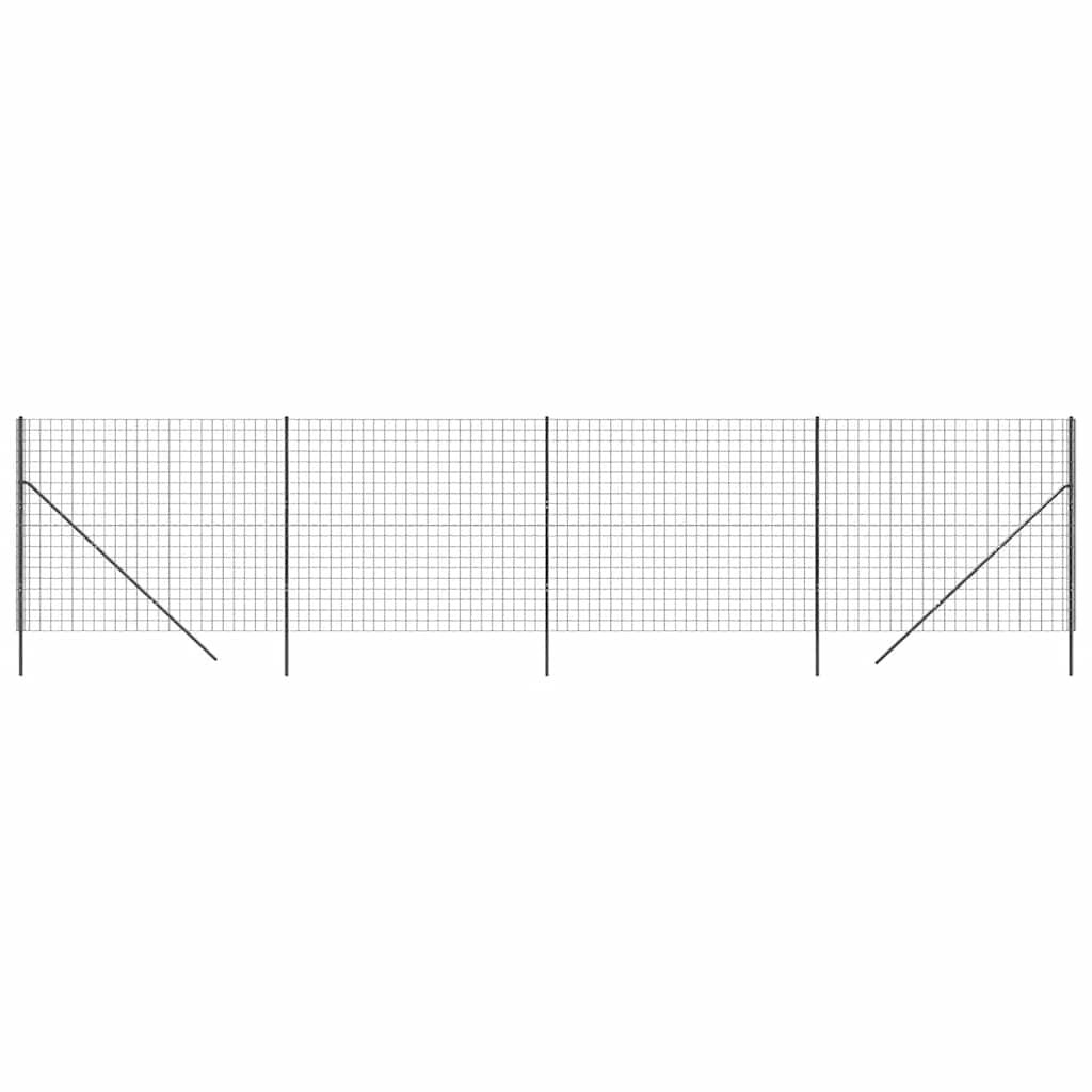 Vidaxl Fil Fet 2,2x10 m Anthracite en acier galvanisé -colore