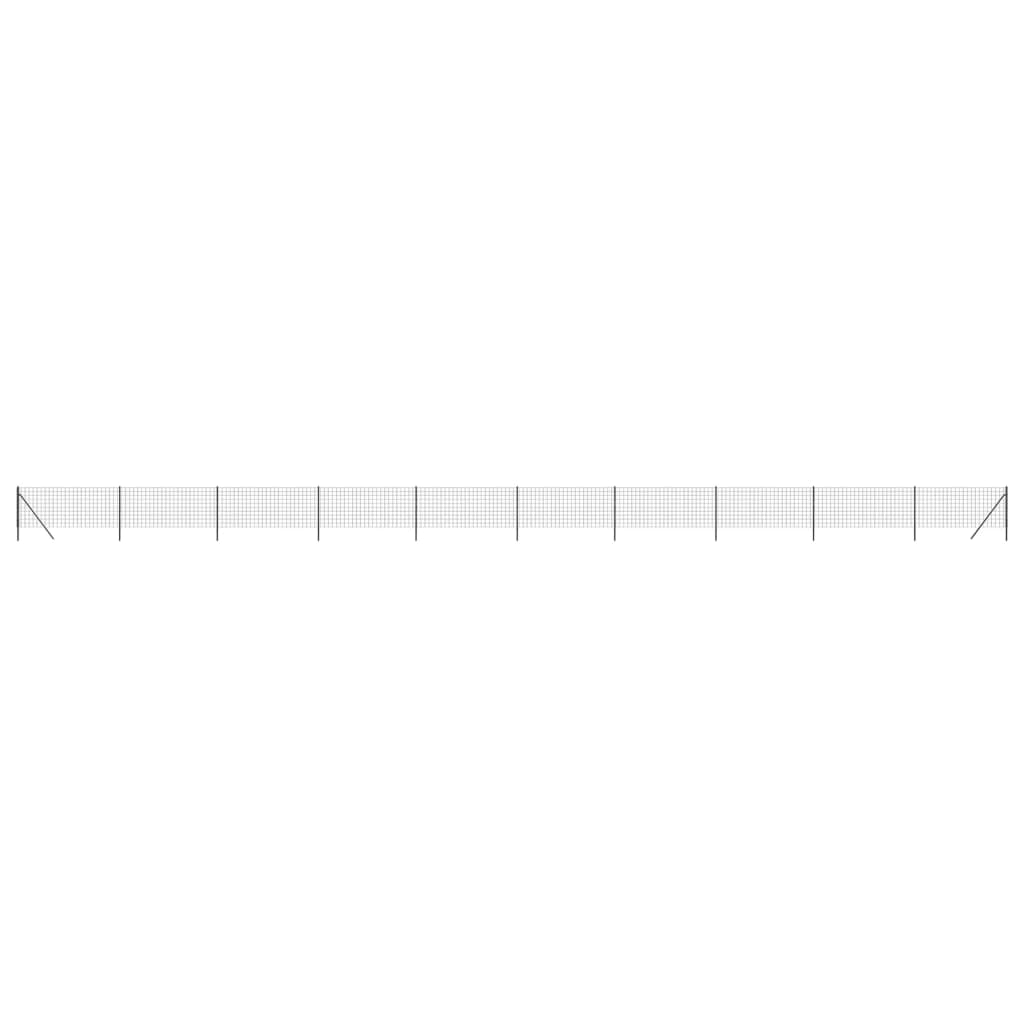 Vidaxl Fil Fet 1,1x25 M Anthracite en acier galvanisé -colore