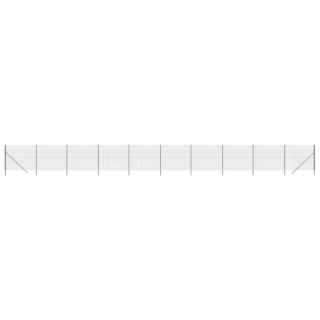 Vidaxl Fil Fet 1,4x25 M Anthracite en acier galvanisé -colore