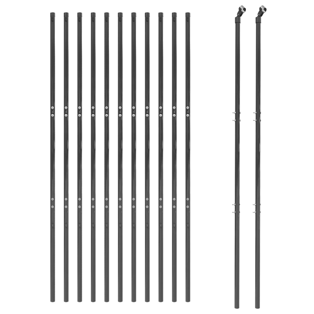 Vidaxl Fil Fet 1,4x25 M Anthracite en acier galvanisé -colore