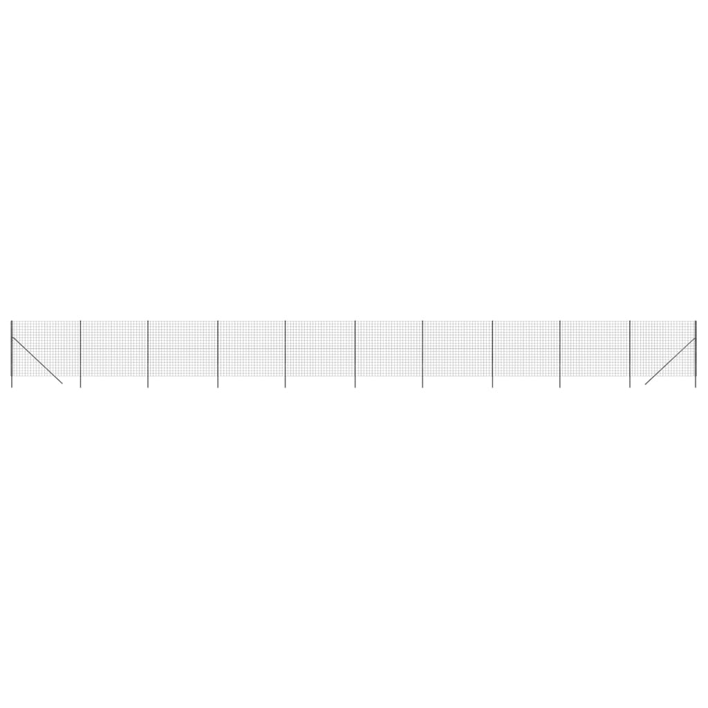 Vidaxl Fet Mesh Fet 2x25 m Couleur d'anthracite en acier galvanisé