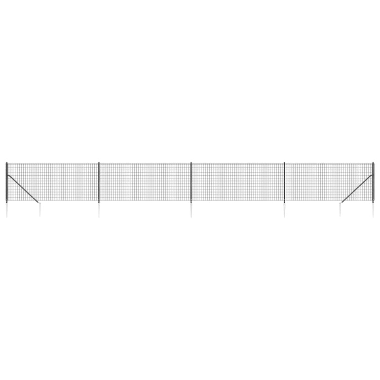 Clôture grillagée Vidaxxl avec ancrages au sol 1,1x10 m anthracite