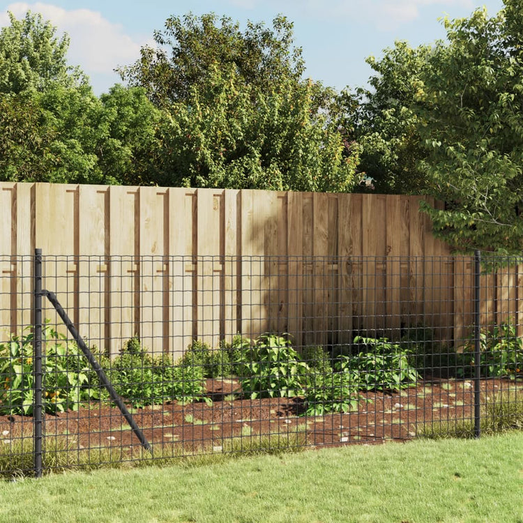 Clôture grillagée Vidaxxl avec ancrages au sol 1,1x10 m anthracite