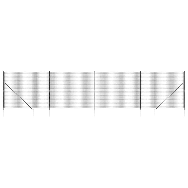 Vidaxl Fet Fet avec ancres de terre 1,4x10 m anthracite -colored