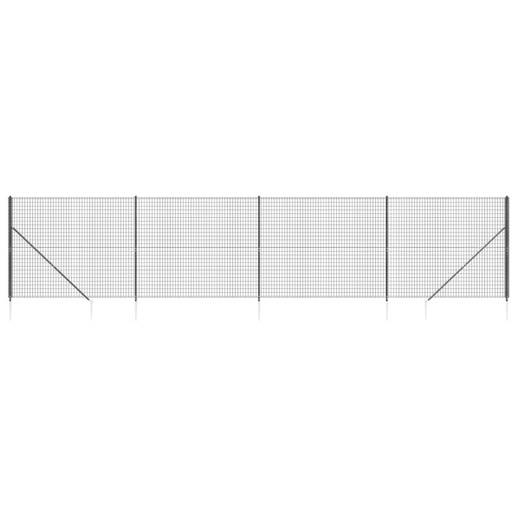 Vidaxl Fet Fet avec ancres de terre 1,8x10 m anthracite -colored