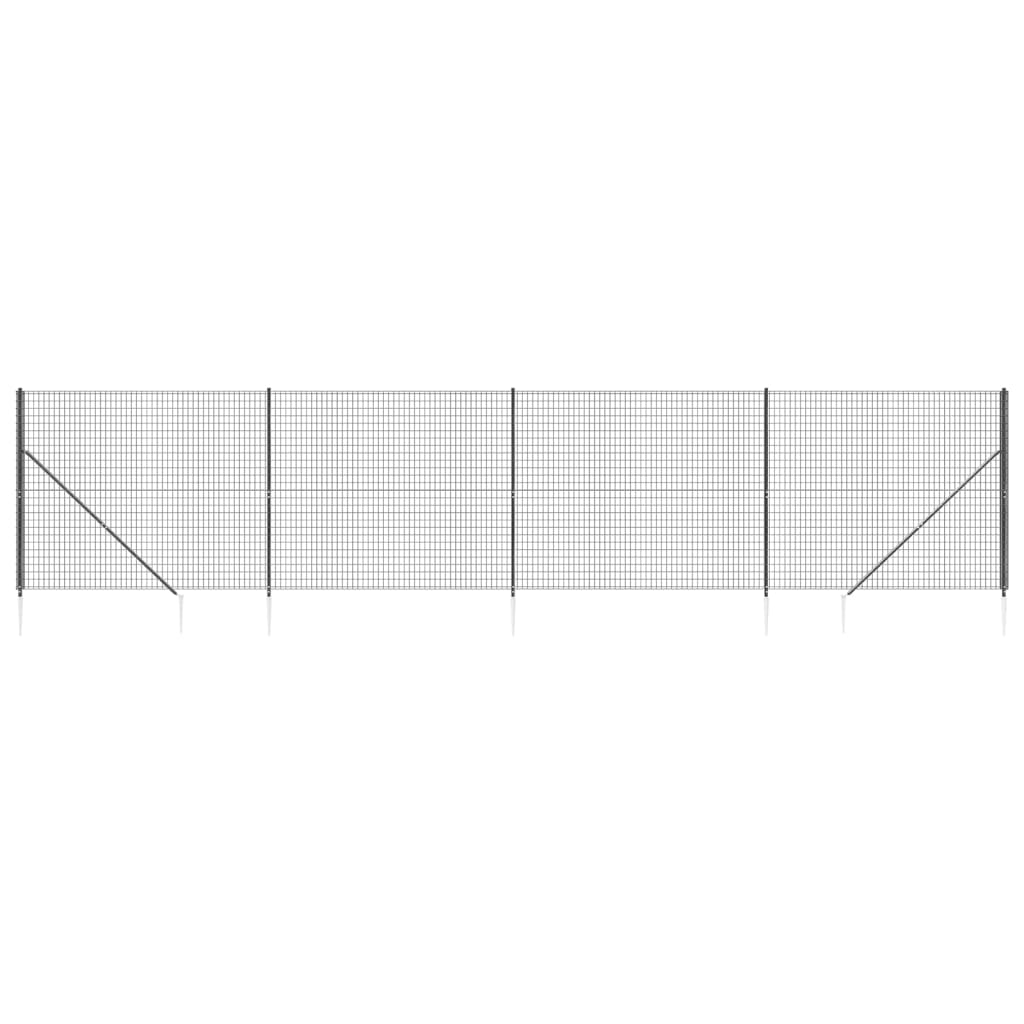Vidaxl Fet Fet avec ancres de terre 2x10 m anthracite -colored