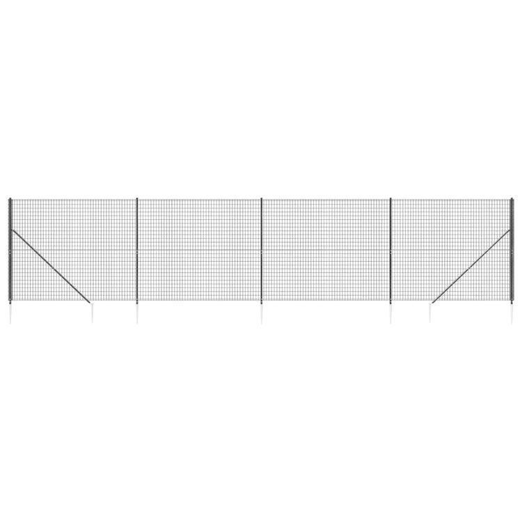 Vidaxl Fet Fet avec ancres de terre 2x10 m anthracite -colored