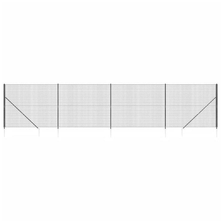 Vidaxl Fet Fet avec ancres de terre 2,2x10 m anthracite -colored