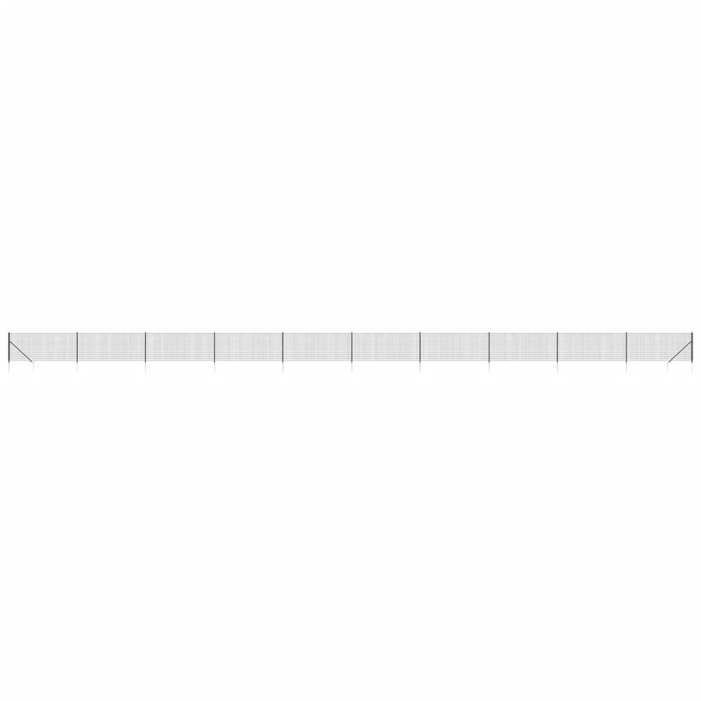 Vidaxl Fet Fet avec ancres de masse 0,8x25 M anthracite -colored