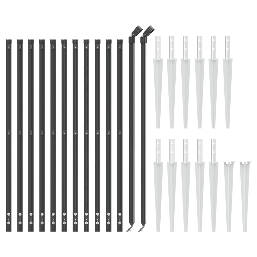Vidaxl Fet Fet avec ancres de terre 1x25 m de couleur anthracite