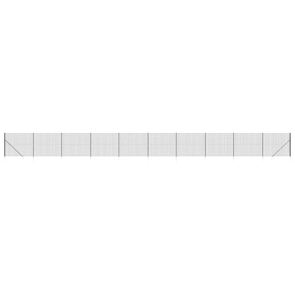 Vidaxl Fet Fet avec ancres de terre 1,4x25 M anthracite -colored
