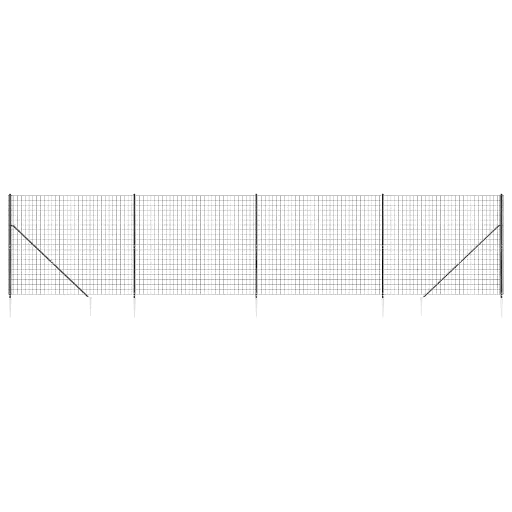 Vidaxl Fet Fet avec ancres de terre 1,4x10 m anthracite -colored