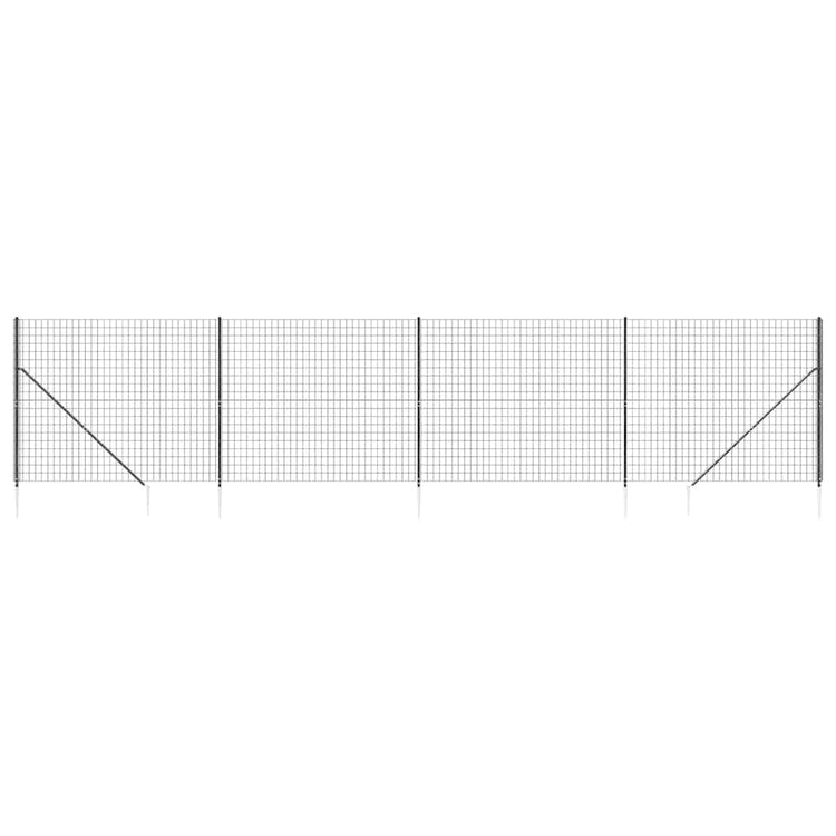 Vidaxl Fet Fet avec ancres de terre 1,4x10 m anthracite -colored