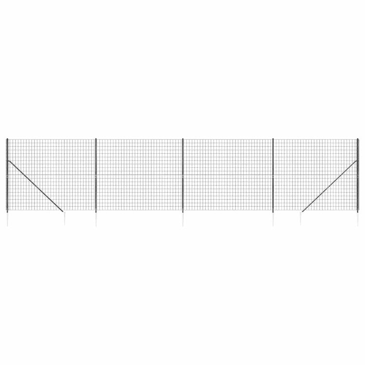 Vidaxl Fet Fet avec ancres de terre 1,6x10 m anthracite -colored