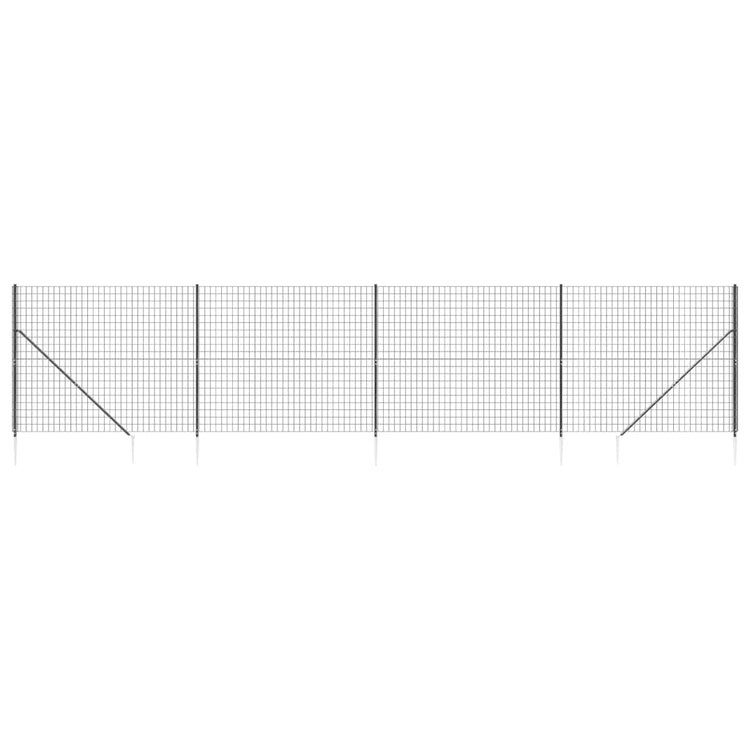 Vidaxl Fet Fet avec ancres de terre 2x10 m anthracite -colored