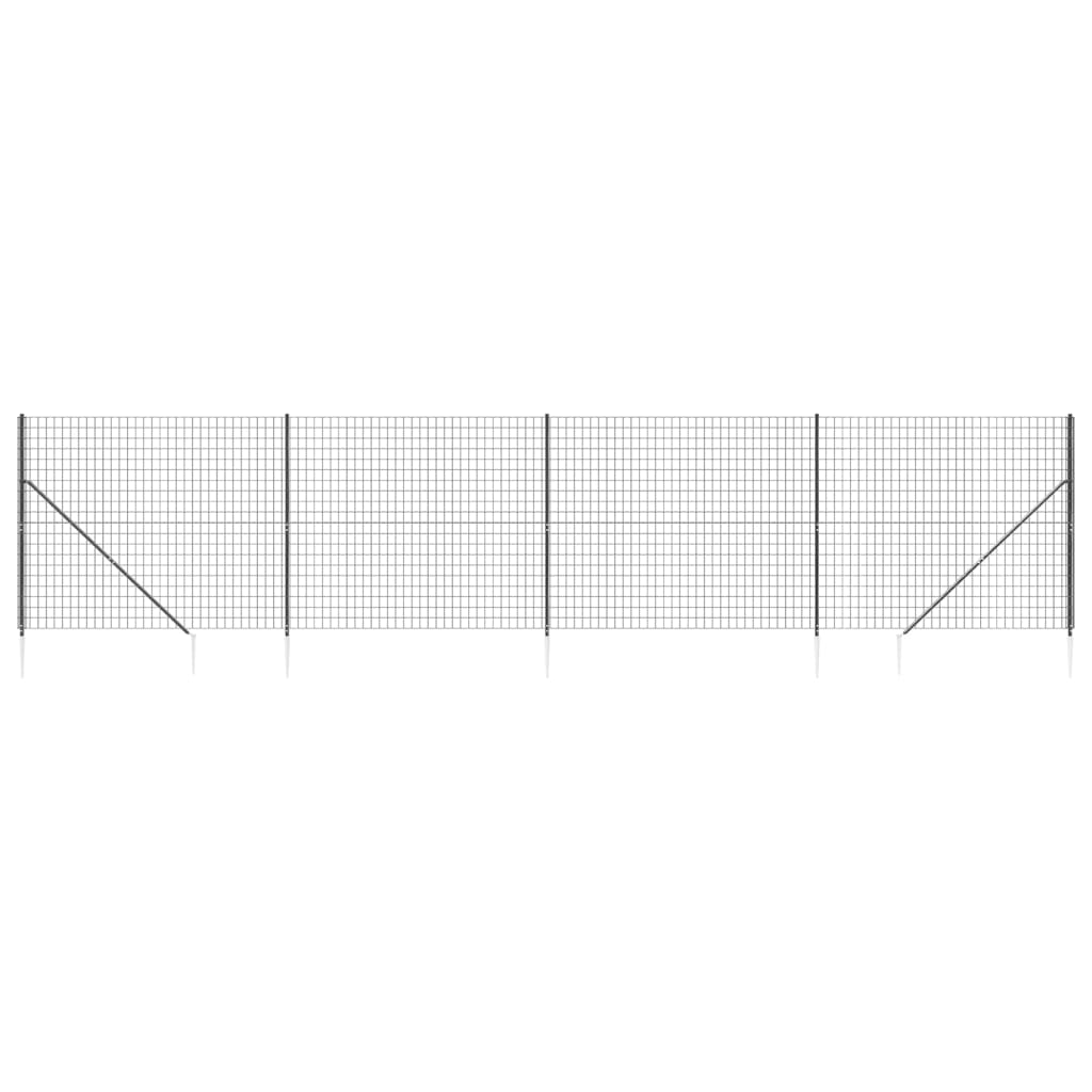 Vidaxl Fet Fet avec ancres de terre 2,2x10 m anthracite -colored