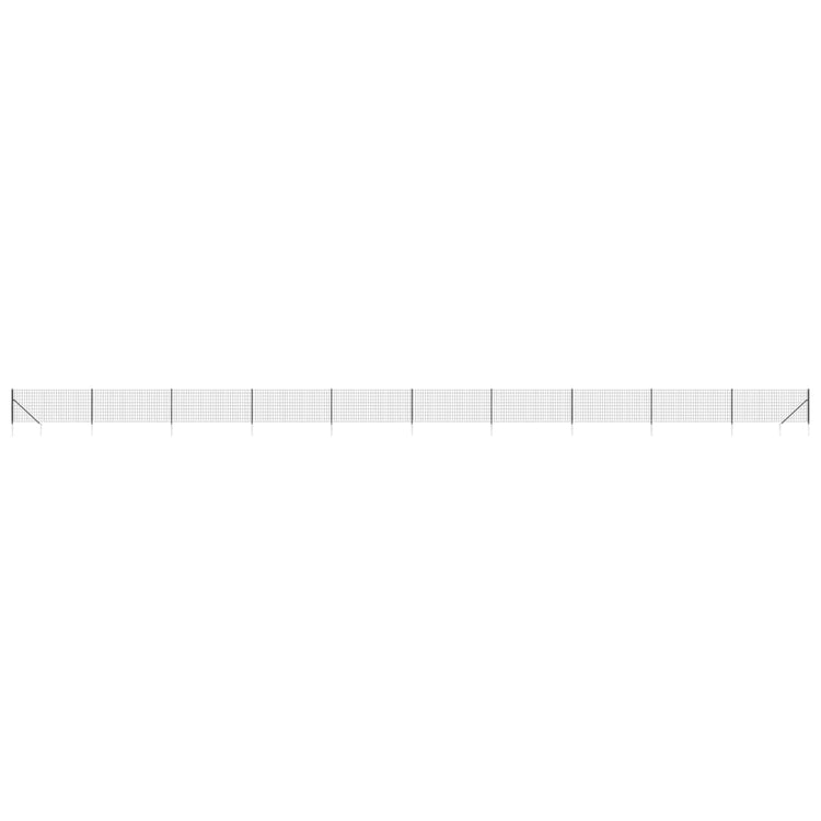 Vidaxl Fet Fet avec ancres de masse 0,8x25 M anthracite -colored