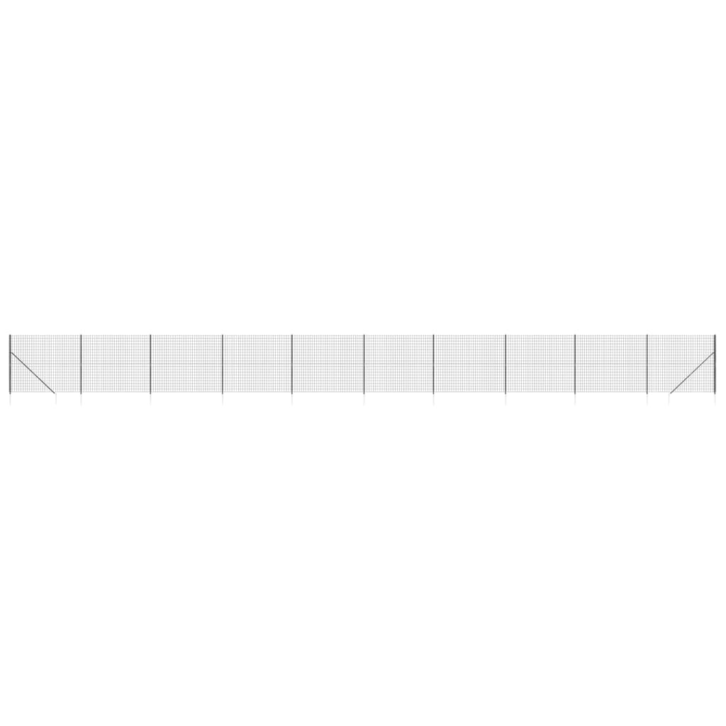 Vidaxl Fet Fet avec ancres de terre 1,6x25 m anthracite -colored