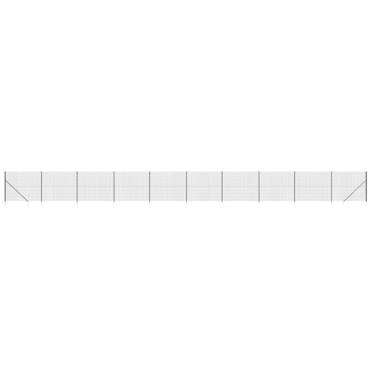 Vidaxl Fet Fet avec ancres de terre 1,6x25 m anthracite -colored
