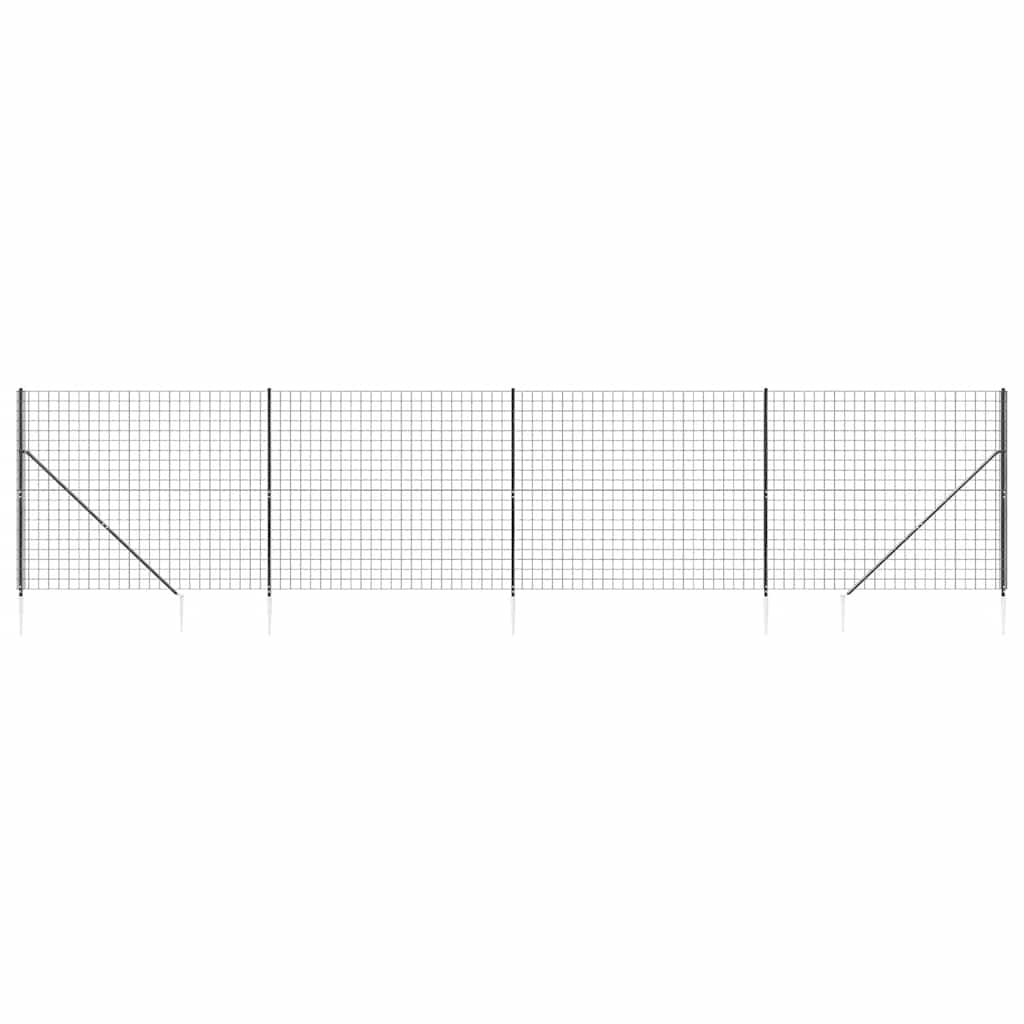 Vidaxl Fet Fet avec ancres de terre 1,4x10 m anthracite -colored