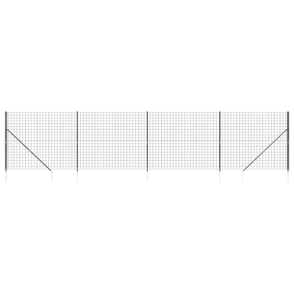 Vidaxl Fet Fet avec ancres de terre 1,6x10 m anthracite -colored