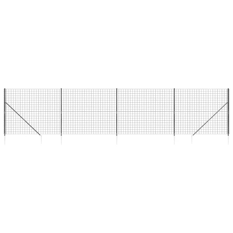 Vidaxl Fet Fet avec ancres de terre 1,6x10 m anthracite -colored