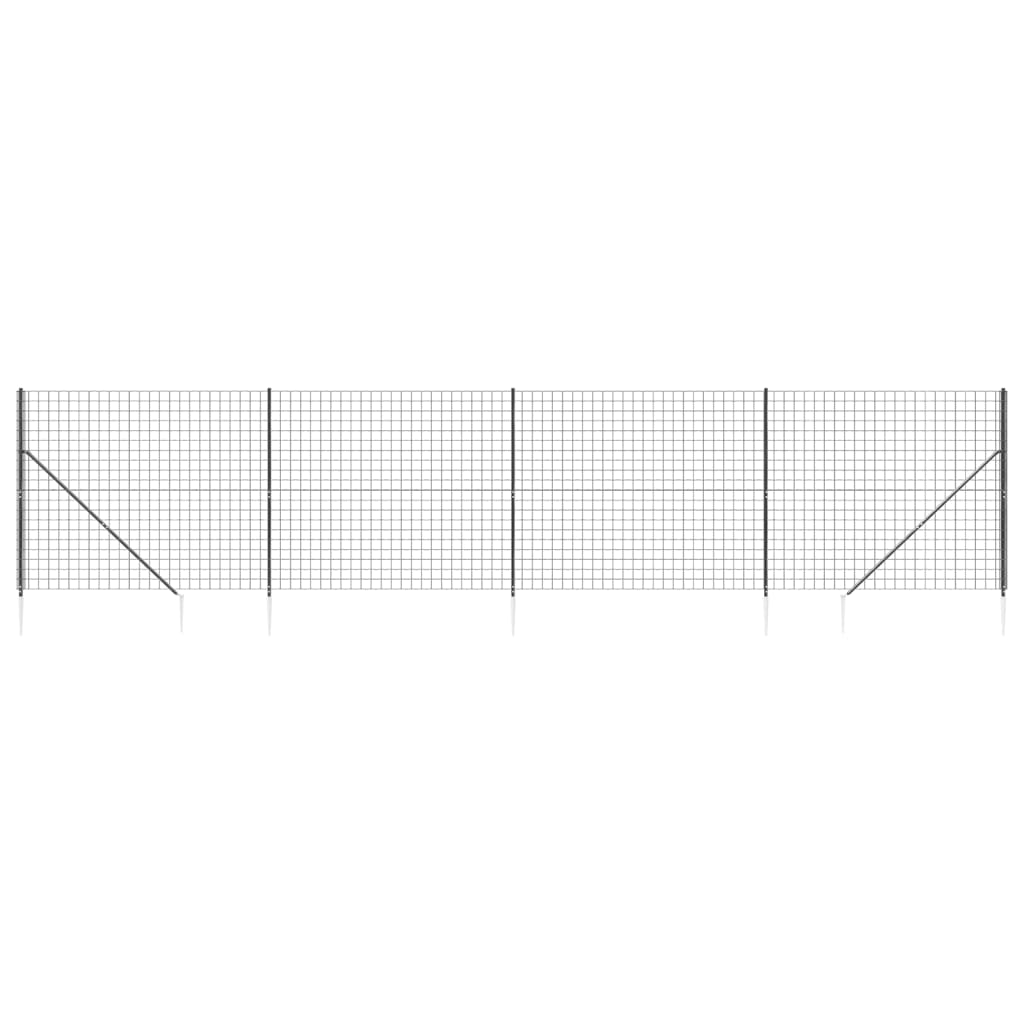 Vidaxl Fet Fet avec ancres de terre 1,8x10 m anthracite -colored