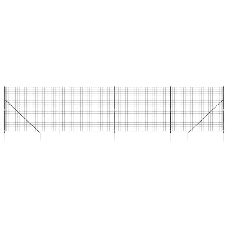Vidaxl Fet Fet avec ancres de terre 2x10 m anthracite -colored