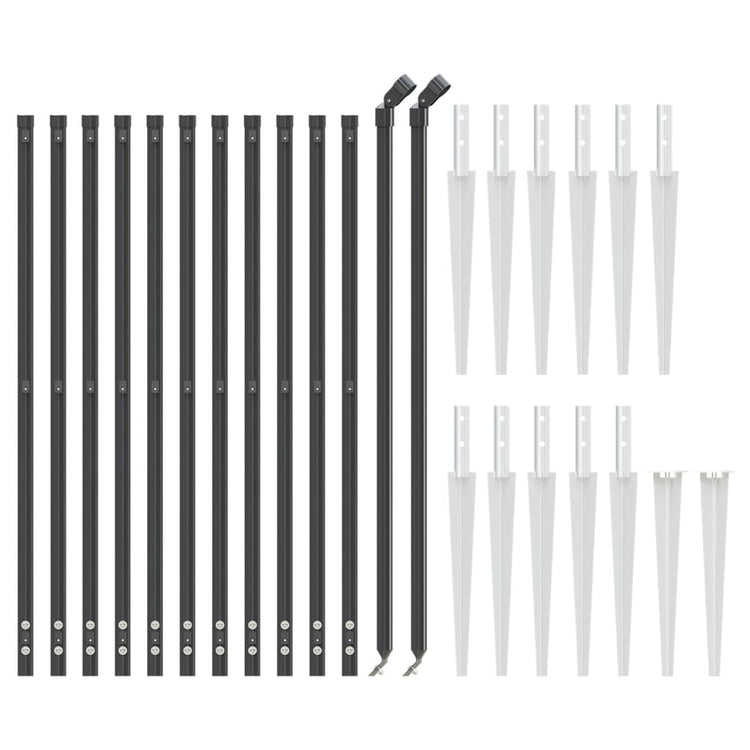 Vidaxl Fet Fet avec ancres de terre 1x25 m de couleur anthracite