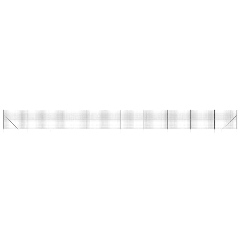 Vidaxl Fet Fet avec ancres de terre 1,6x25 m anthracite -colored