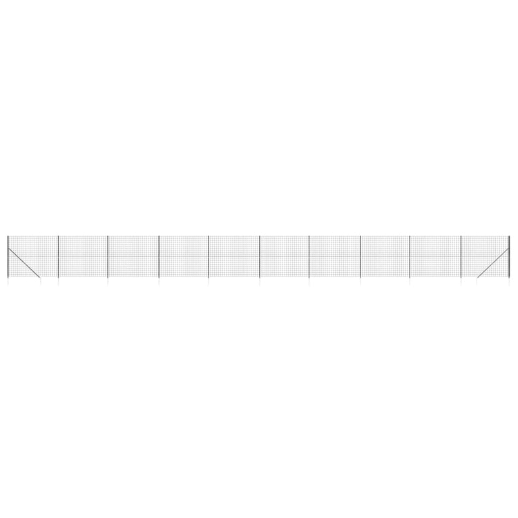 Vidaxl Fet Fet avec ancres de terre 1,6x25 m anthracite -colored
