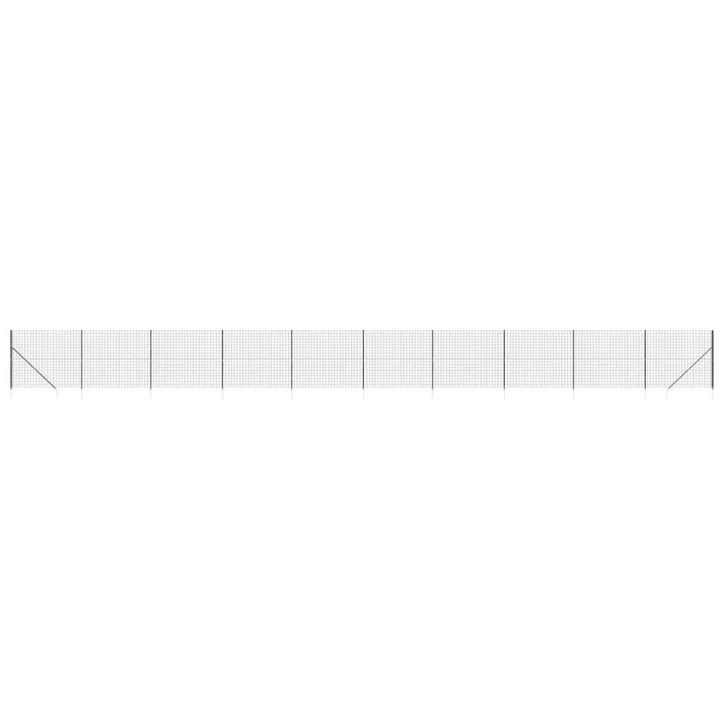 Vidaxl Fet Fet avec ancres de terre 2,2x25 M anthracite -colored
