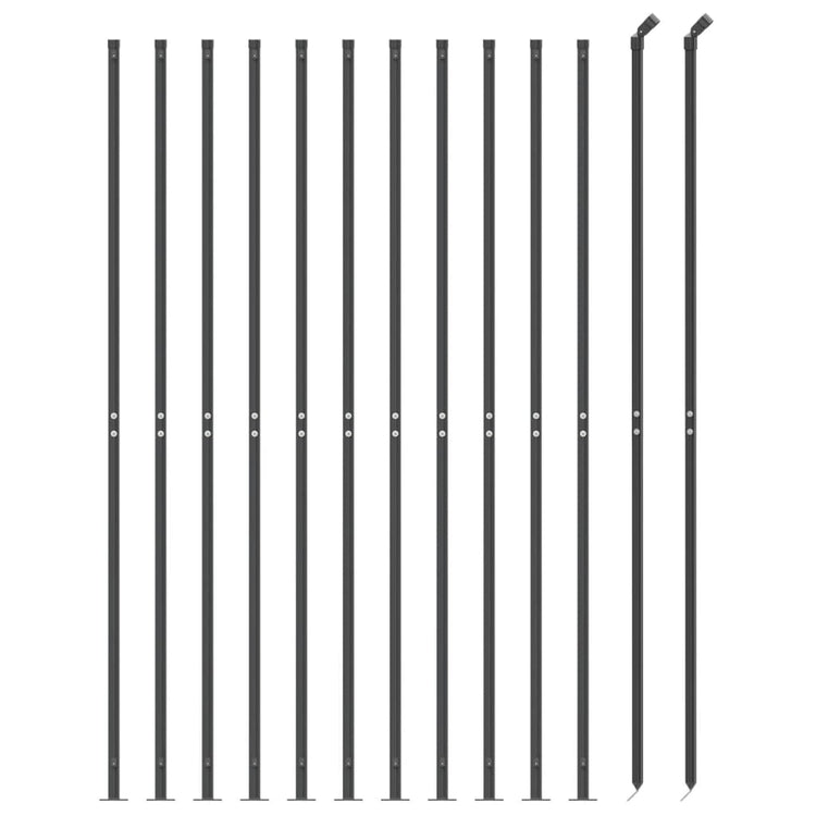 Vidaxl Fet Fet avec bride 1,8x25 M anthracite -colored