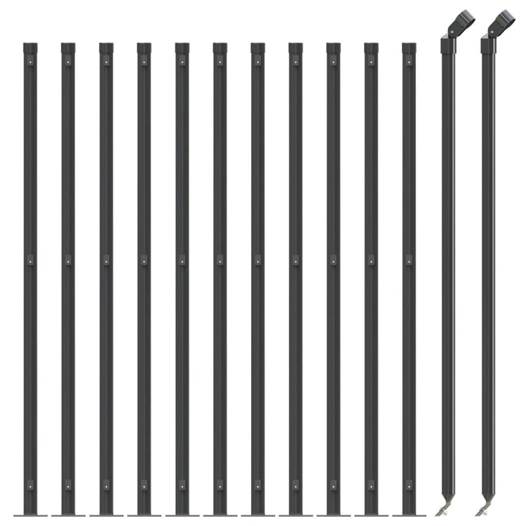 Vidaxl Fet Fet avec flens 1x25 m de couleur anthracite