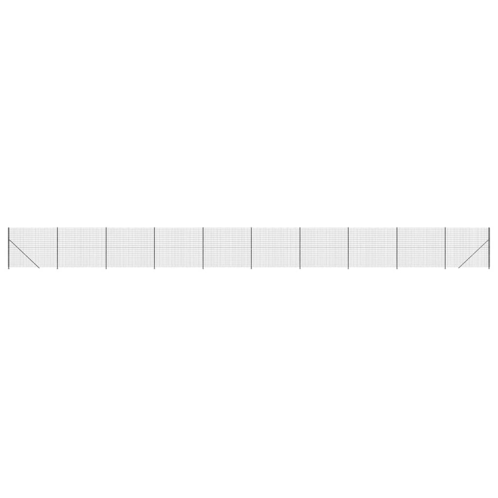 FET de maille filaire Vidaxl avec bride 1,6x25 m anthracite -colored