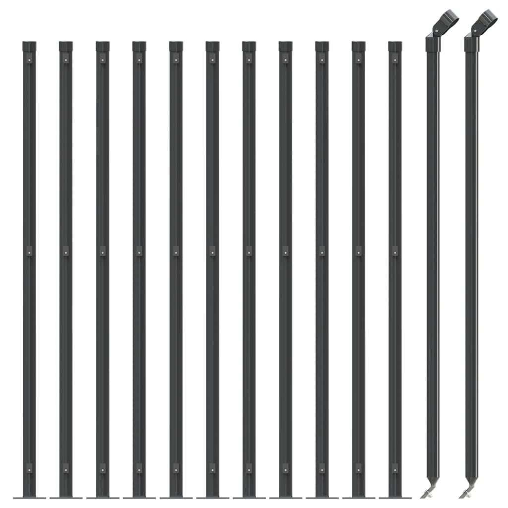 Vidaxl Fet Fet avec flens 1x25 m de couleur anthracite