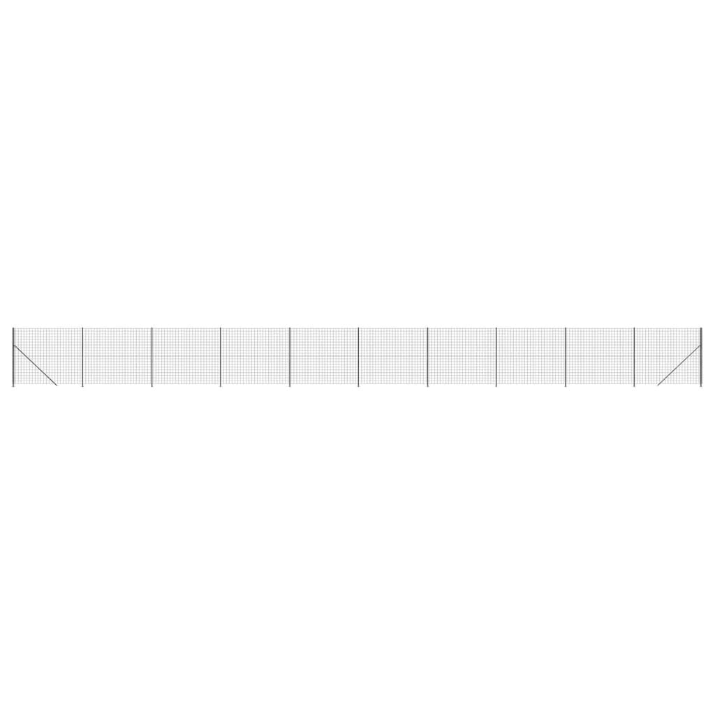FET de maille filaire Vidaxl avec bride 1,6x25 m anthracite -colored