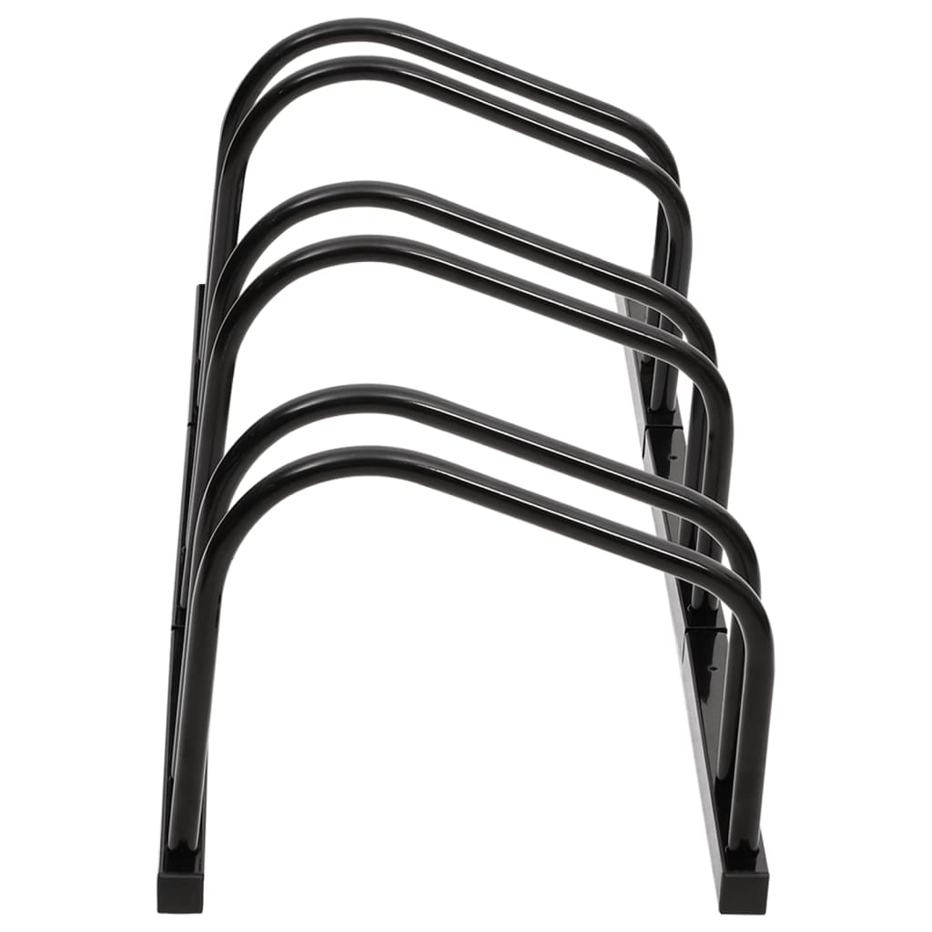 Rack de vélo vidaxl pour 3 vélos en acier noir