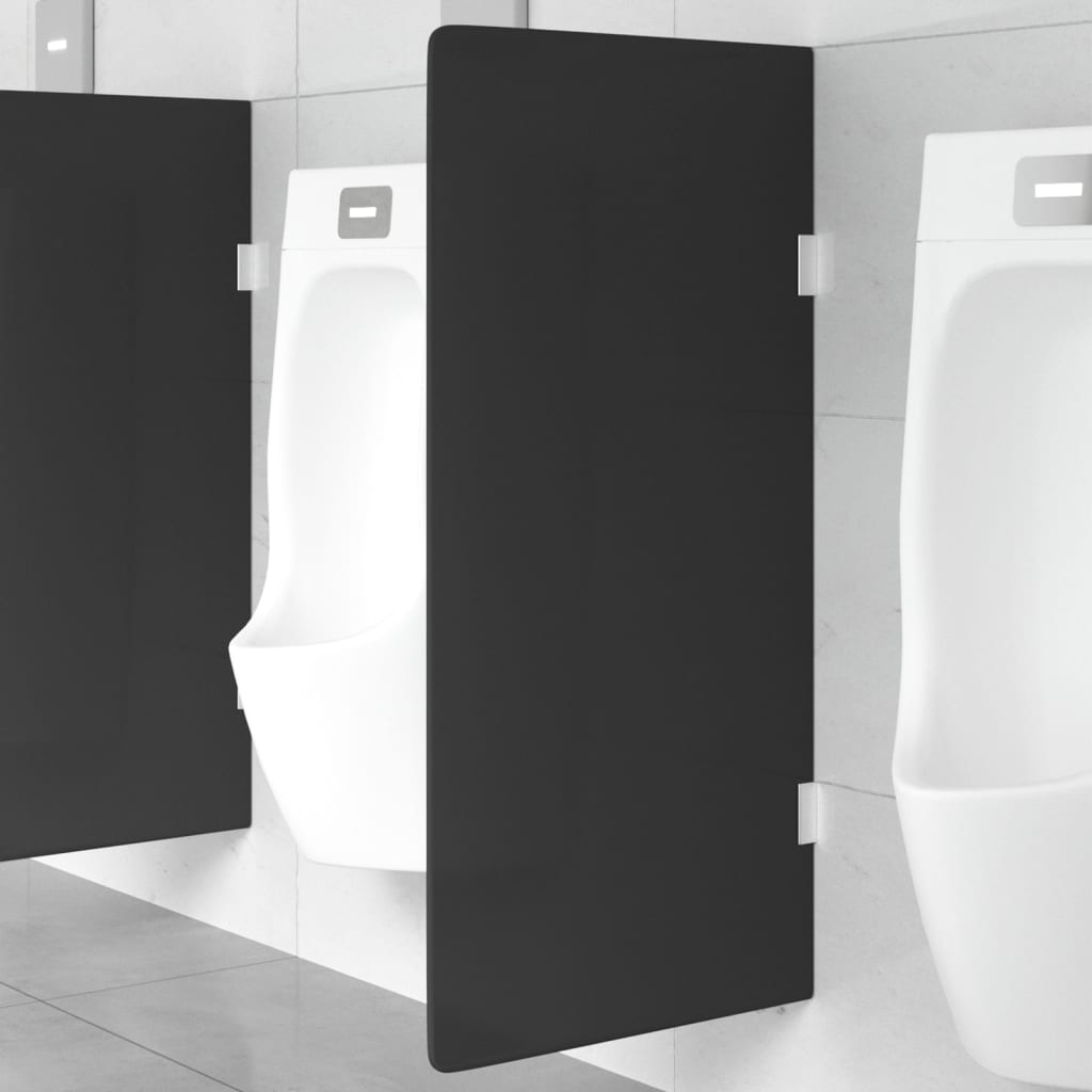 Vidaxl URINOIR Shot Mur-Mounted 90x40 cm terminée en verre noir