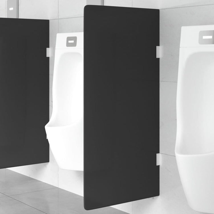 Vidaxl URINOIR Shot Mur-Mounted 90x40 cm terminée en verre noir