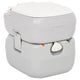 Vidaxl Camping Toilet Portable 22 + 12 L HDPE Gris et blanc