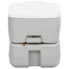 Vidaxl Camping Toilet Portable 15 + 10 L HDPE Gris et blanc