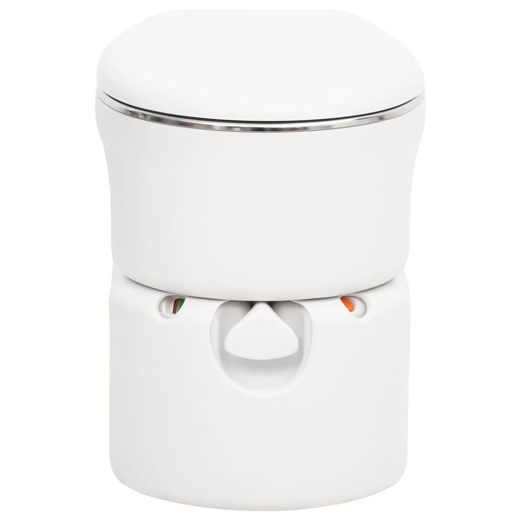 Vidaxl toilettes de camping intégrées 24+17 l HDPE et acier blanc
