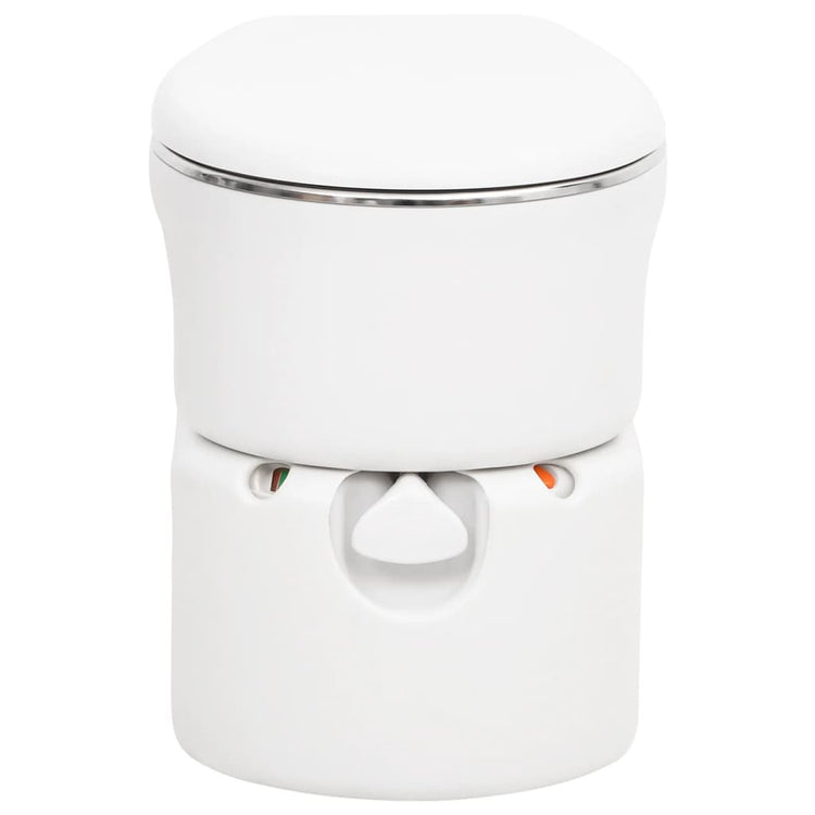 Vidaxl toilettes de camping intégrées 24+17 l HDPE et acier blanc